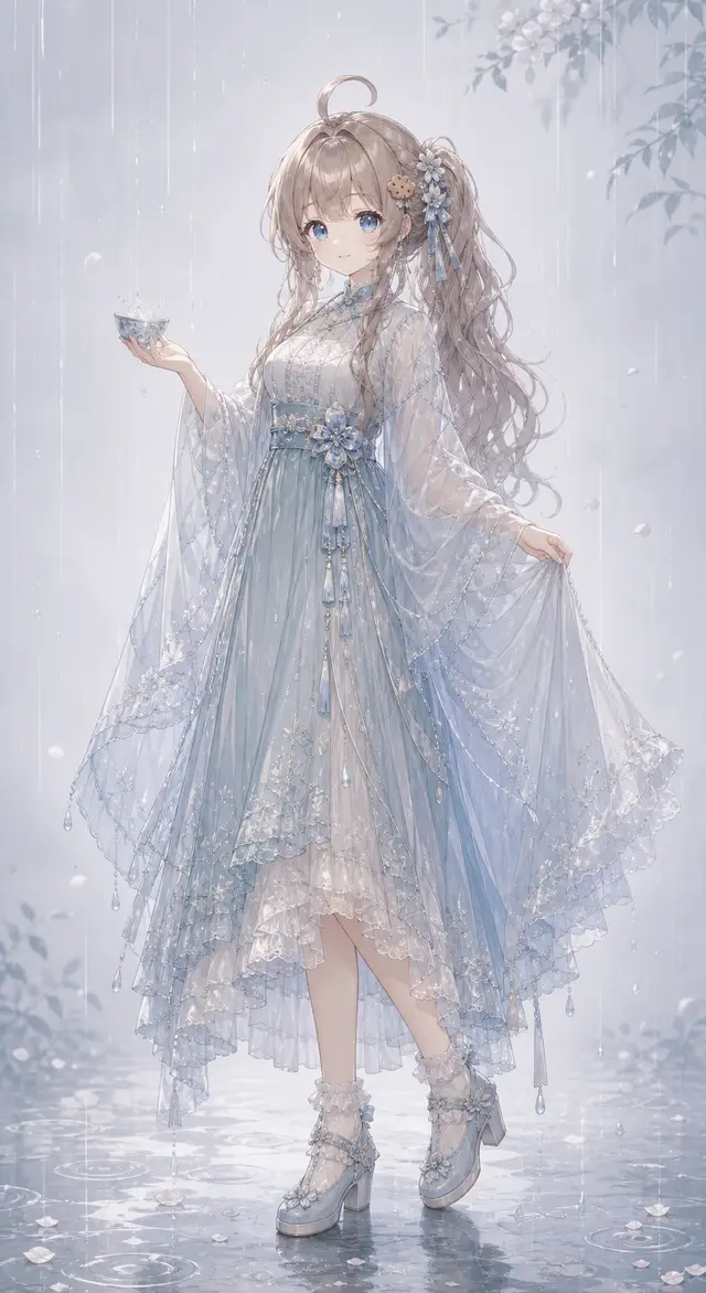 暮春花 · 听雨少女