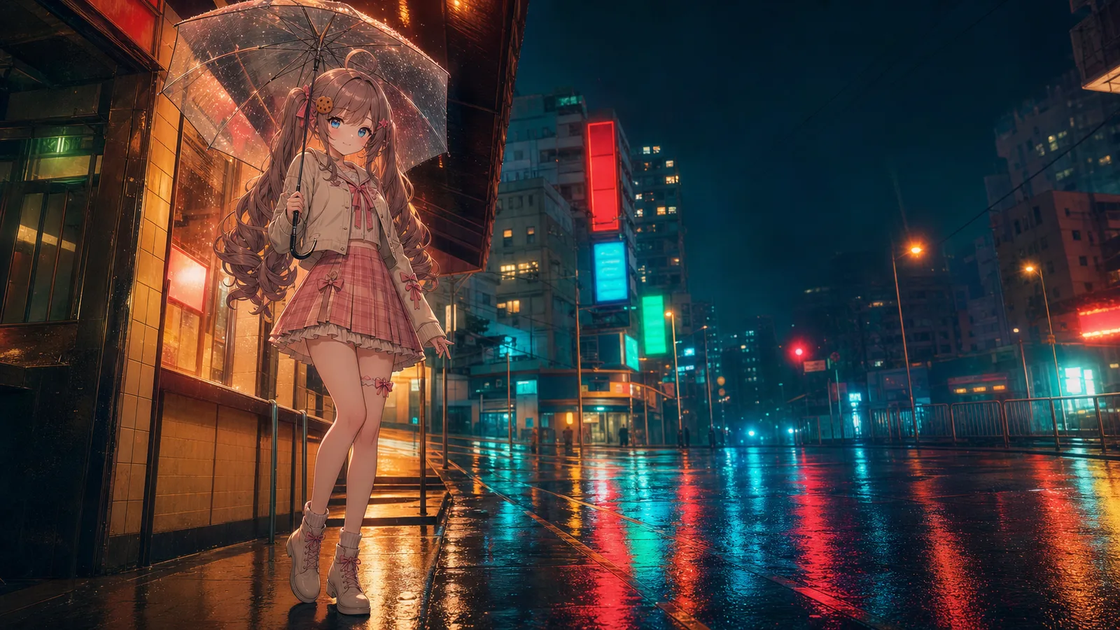 霓虹旧梦照长街 · 霓虹落在雨后街