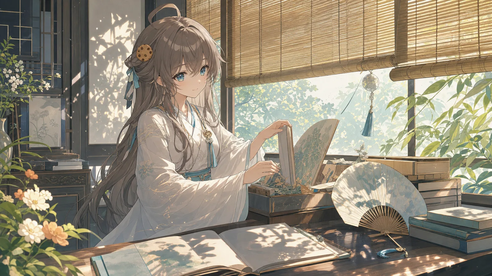 夏至蝉鸣 · 竹帘晒书