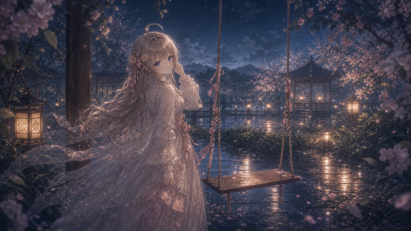 暮春花 · 秋千轻语